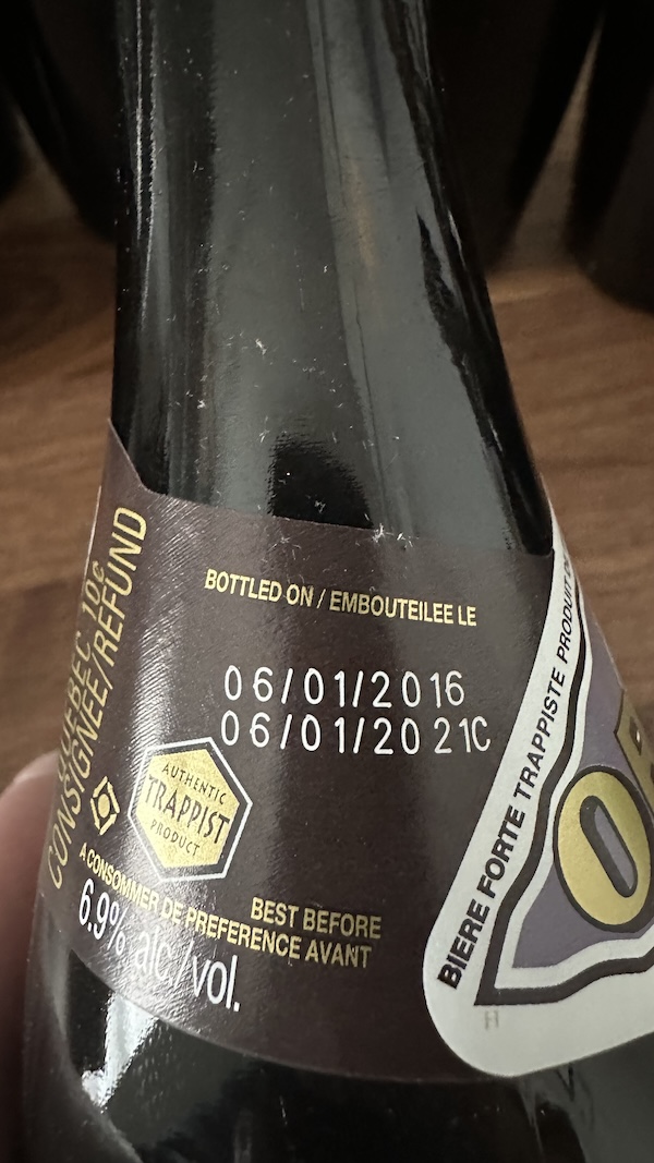 2016 bottle label